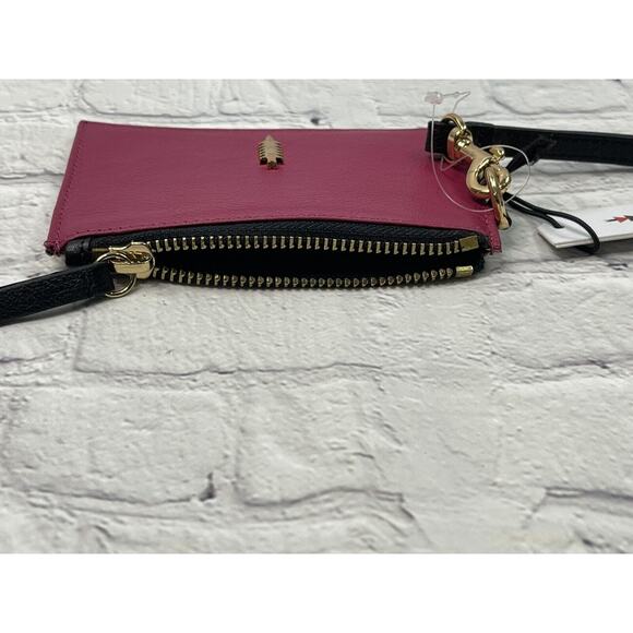 THACKER Amber Anthropologie Maroon Black Credit Card Coin Purse NWT SOLD OUT $68 - Picture 8 of 11